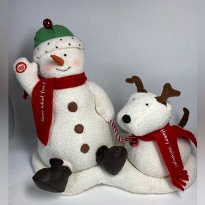 Hallmark Jingle Pals SNOW WHAT FUN Christmas Animated Snowman & Dog 2004 Works